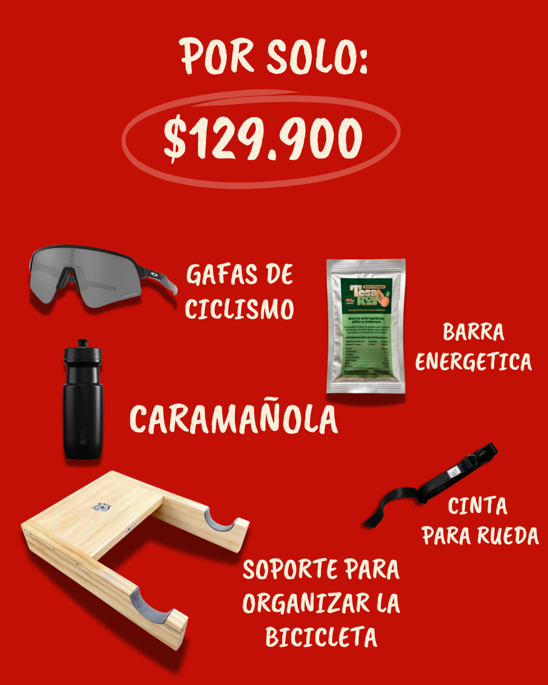 Ancheta navideña para ciclista